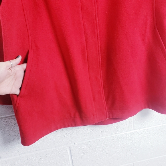 Pendleton Cascade Wool Campbell Coat Glacier Stripe Lined Red Water Resistant XL - Picture 7 of 12